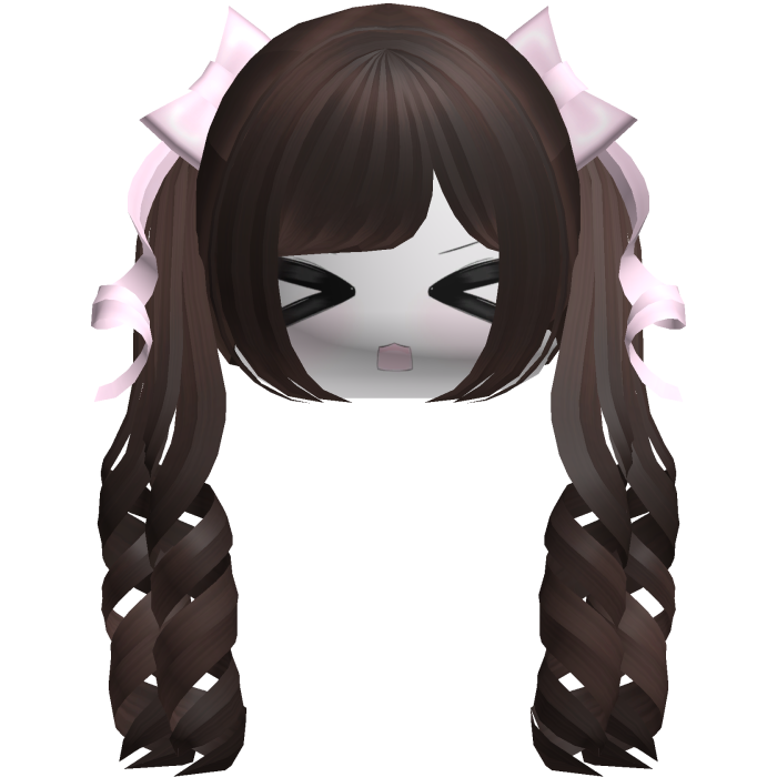 Adorable Kawaii Dark Brown Pigtails