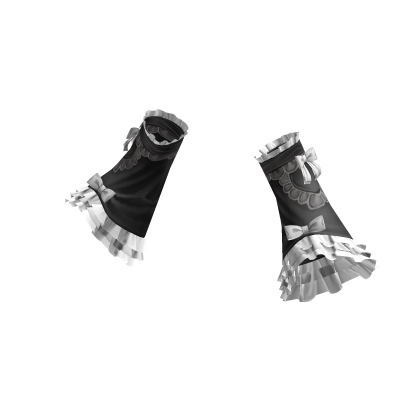 ♡ Black & White Ruffled Frilly Doll Sleeves