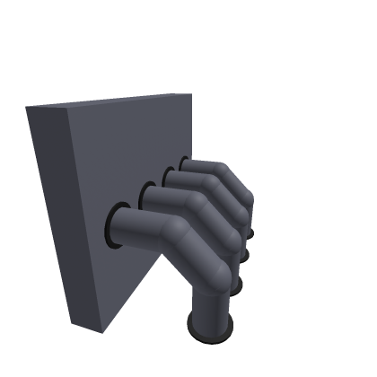 4 pipes attached to a wall
