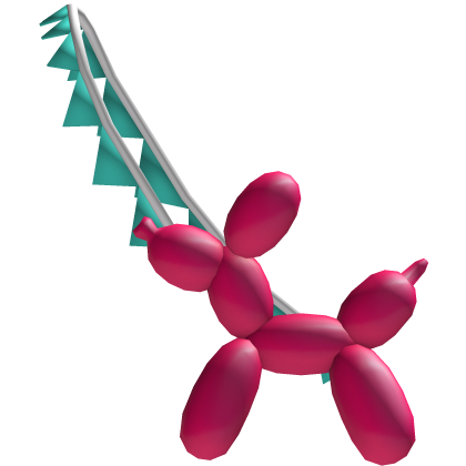 ☆ pink balloon dog & teal pennant banner cross bag