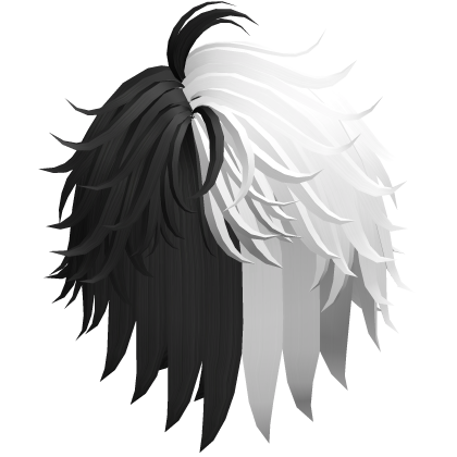 Messy Boy Hair Black and White Roblox item