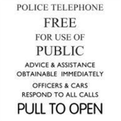 Tardis Door Sign Roblox decal