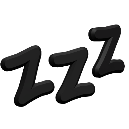 Kawaii Sleepy Zzz Filter Black