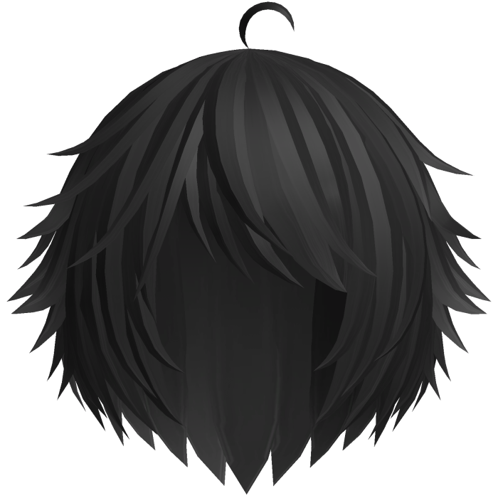 Black Cute Kawaii Emo Anime Tuft Hair