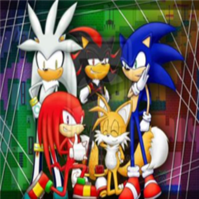 Silver, Sonic, Shadow, Knuckles, and Tails Roblox decal