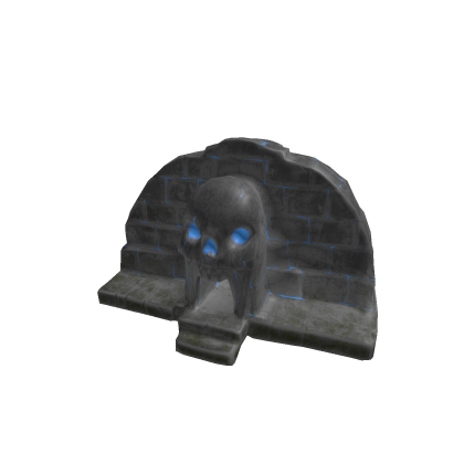 Stylized Skull Gate Cave Entrance Low Poly PBR