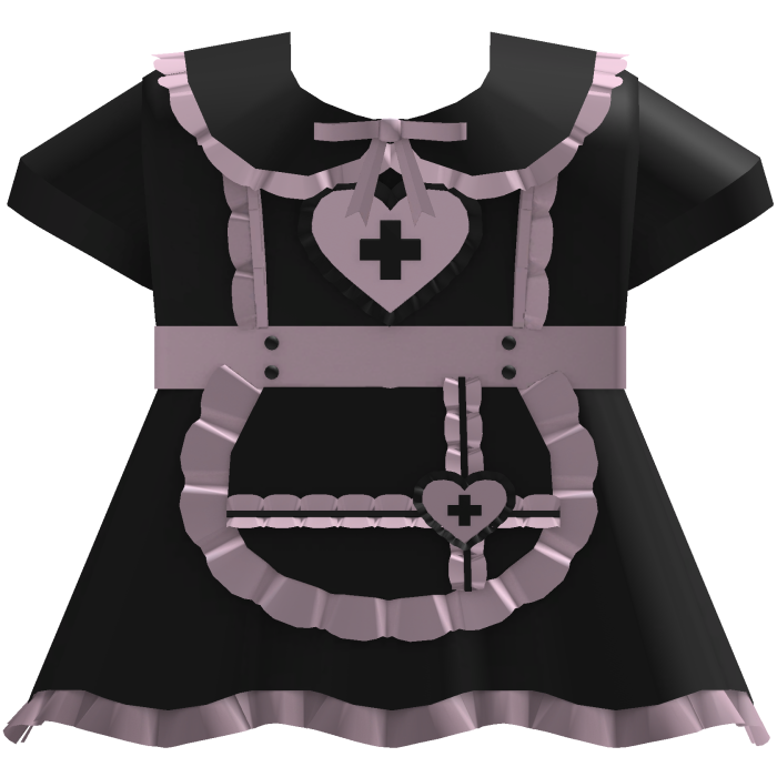 Black Pink goth kawaii cute ruffled nurse dress 