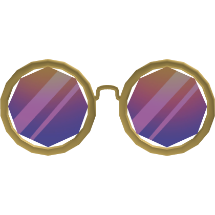 Octagon Glasses Purple Gold