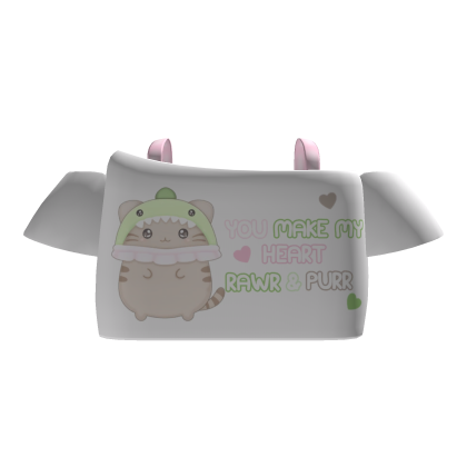 dinosaur kitty top ♡ green thumbnail