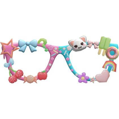 Pink & Blue Decora Harajuku Candy Rainbow Glasses