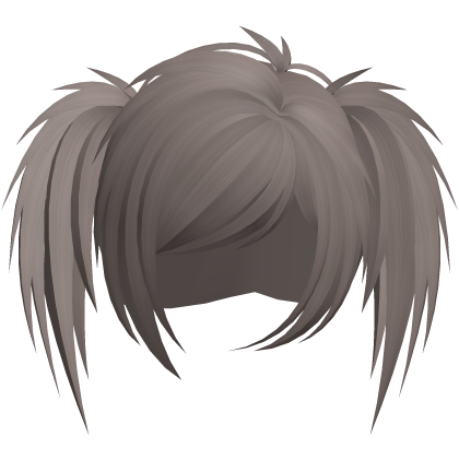 emo scene vkei choppy ponytails ash brown