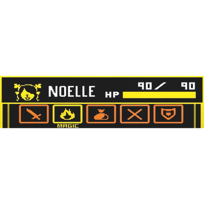 Deltarune Noelle HP Action Bar (HAT) Roblox item