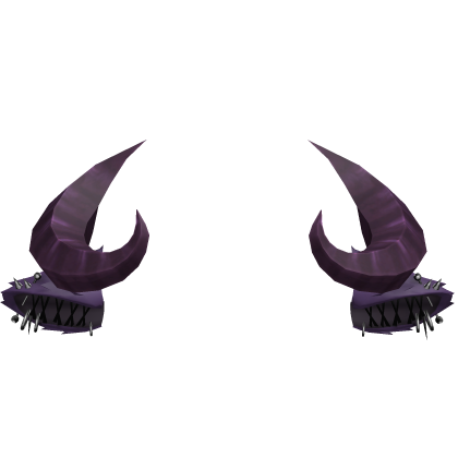 Purple Gothic Goat Sheep Horns Pierced Ears Roblox item