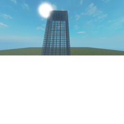 Falling glass tower