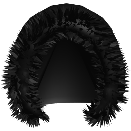 Y2K Black Winter Fur Hood in Black Roblox item