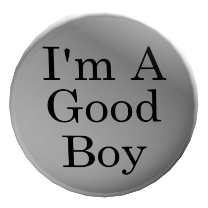Good Boy Button - White
