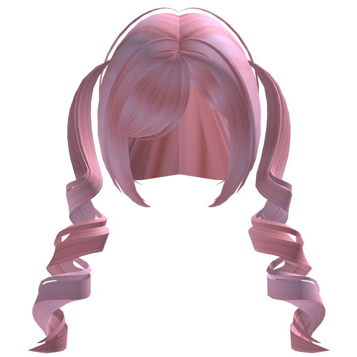 Soft Pigtail curls in Shy Pink