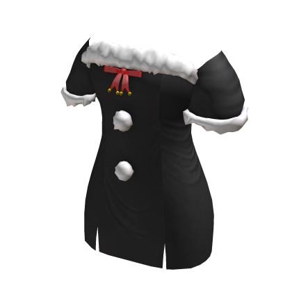 cute black santa winter christmas dress thumbnail