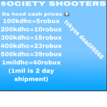 $OClETY SHOOTERS