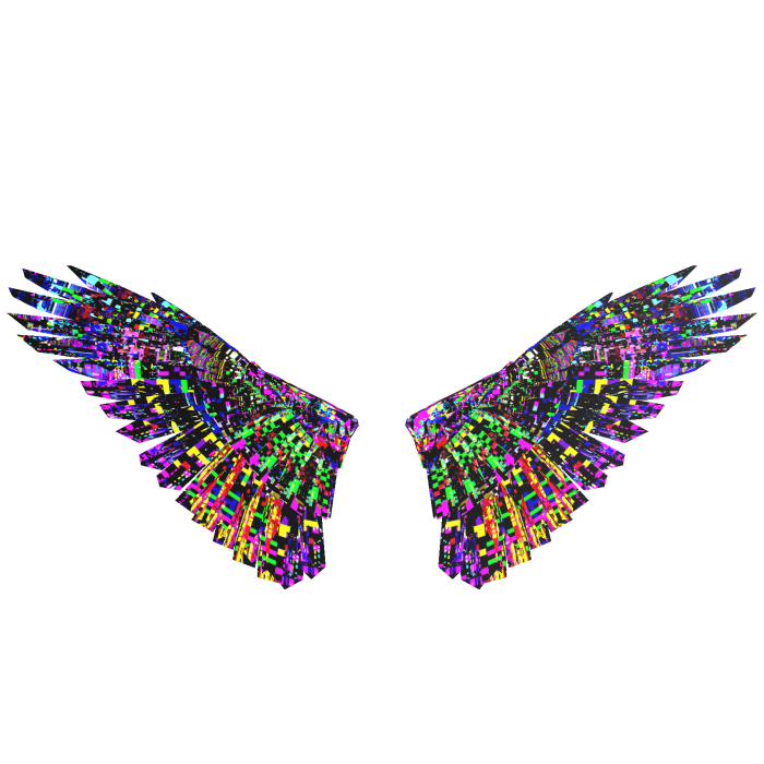 VHS Glitch Wings