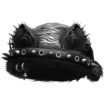 EMO Scene Cat Ear Studded Christmas Hat Zebra