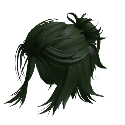 dark forest green ronin samurai hair Roblox item