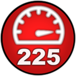 You hit 225 mph!