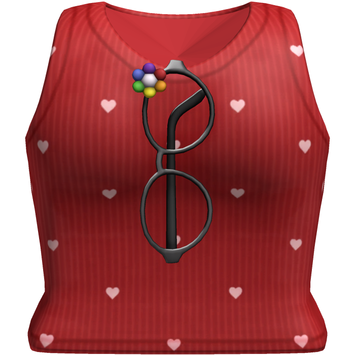 Cute Heart Top Flower Glasses