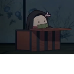 Nezuko in a basket