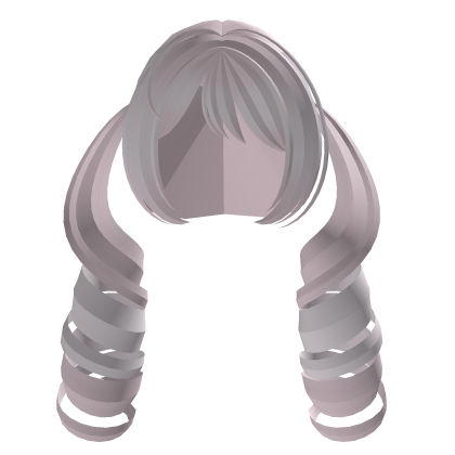 cute light pink adorable short curly pigtails  Roblox item