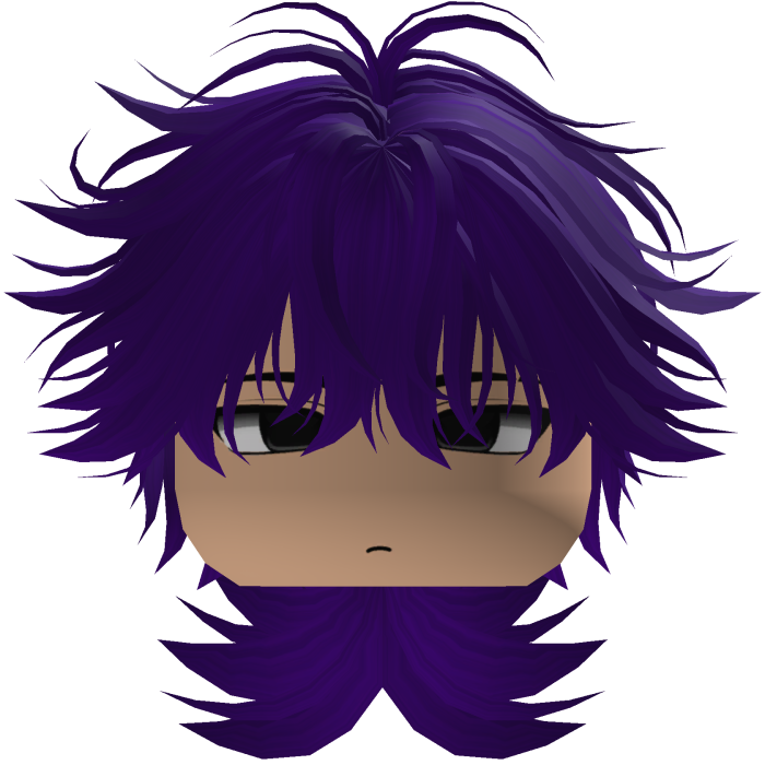 Cute Y2K emo dark purple hair