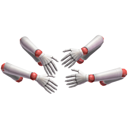 White Red Halloween Doll Arms