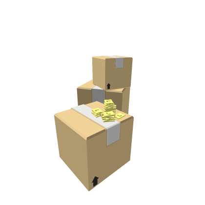 Cardboard box decoration