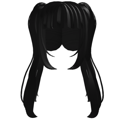 ꒰: ♡ black kawaii flufi pigtails thumbnail