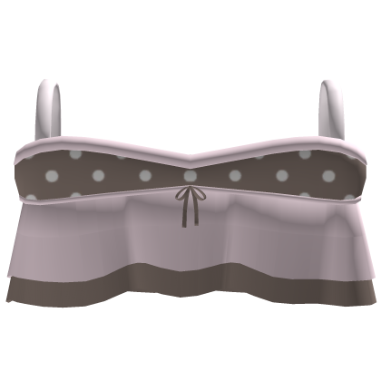 Ruffle Bow Shirt (Pink and Brown) Roblox item