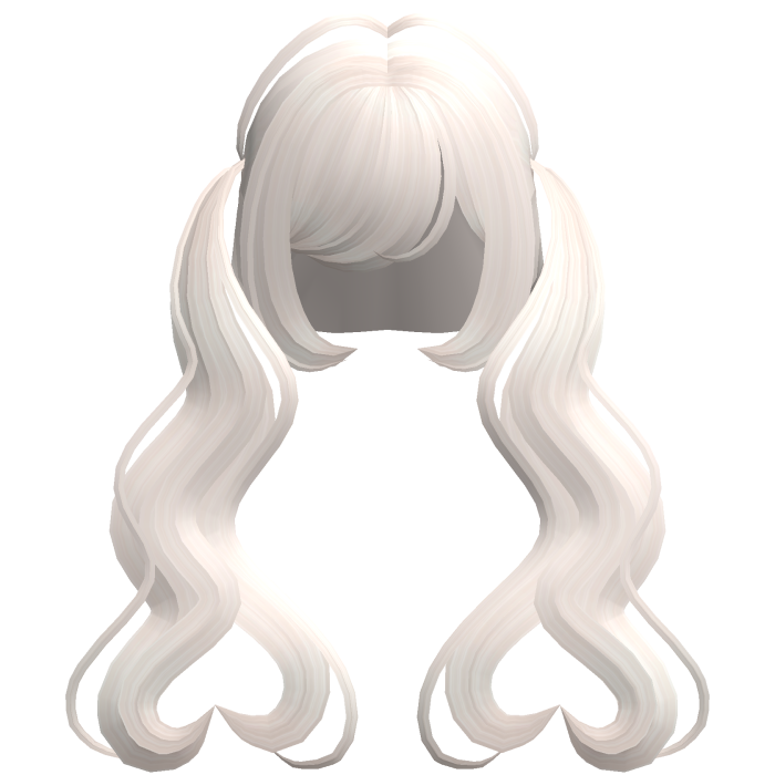 . ‿♡ pretty platnium heart pigtail hair ⊹ . ୨୧