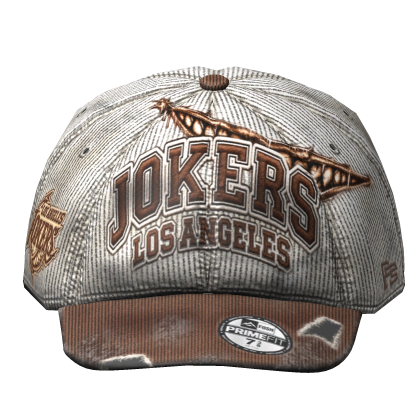 Front Brown Jokers Grunge Distressed Y2K Cap