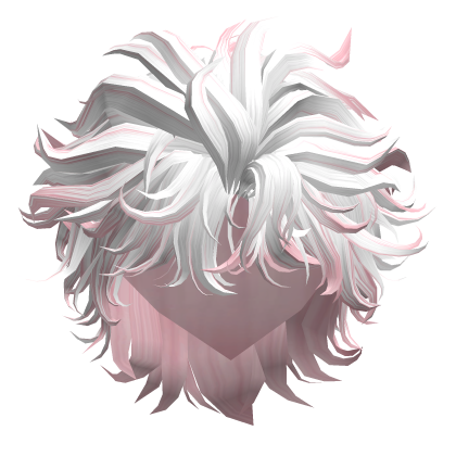Stylish Slicked Back Mullet (White&Pink) Roblox item