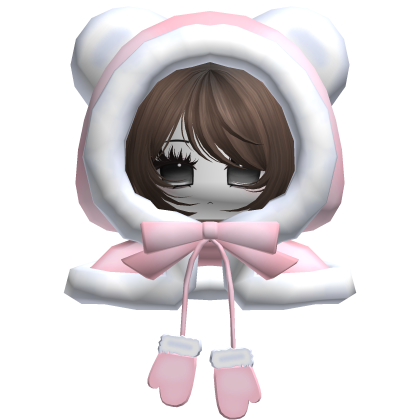 Christmas Moe Girl Pink Bear Hood Brown
