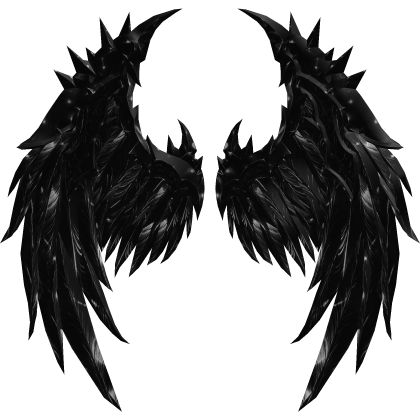 Dark Black Angel Wings