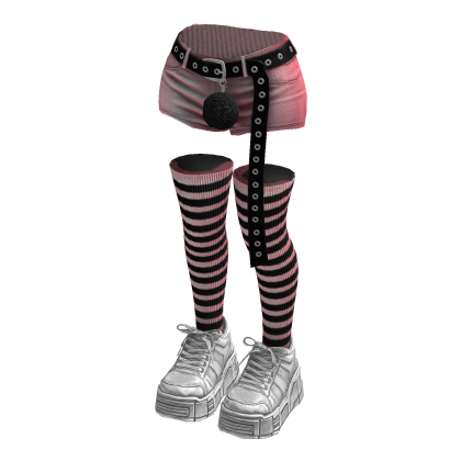 Stylish Shorts Hanging Belt (Pink Black)