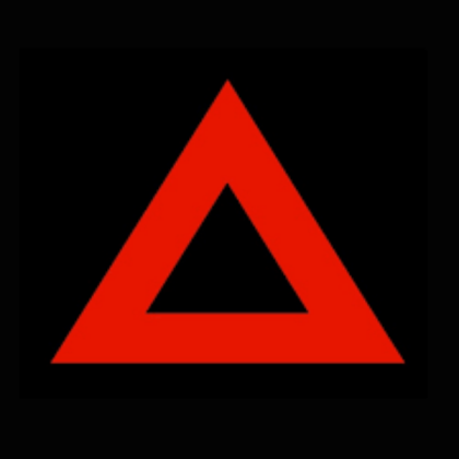 Red Triangle With Black Background Roblox decal