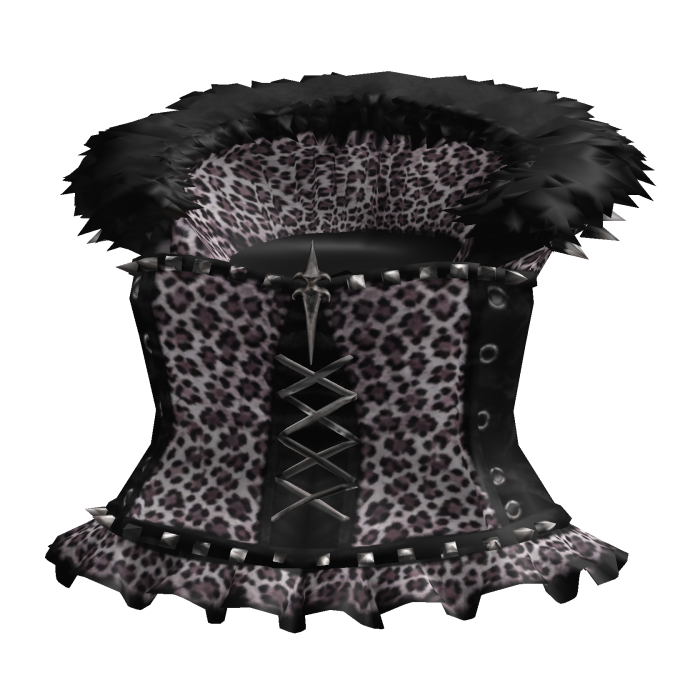 Goth dress w pink leopard print