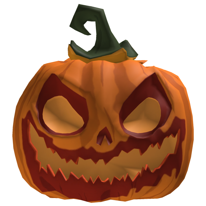 Orange Pumpkin Halloween Head [Glowy] 