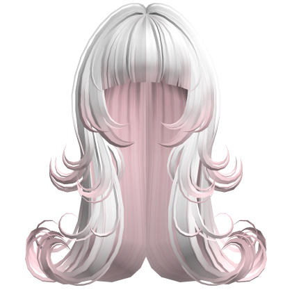 Goth Doll Swirly Long Hair (White & Pink)
