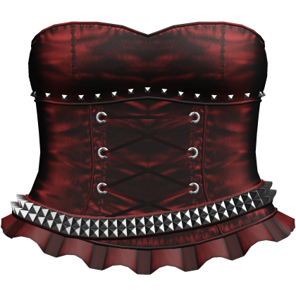 Gothic Studded Belt Dress in Red Roblox item