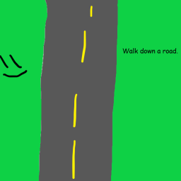Walk down a road