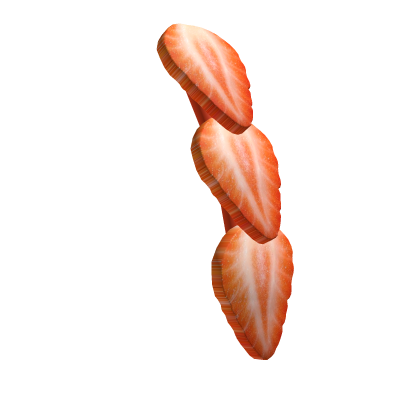 strawberry slice fruit hair clip Roblox item