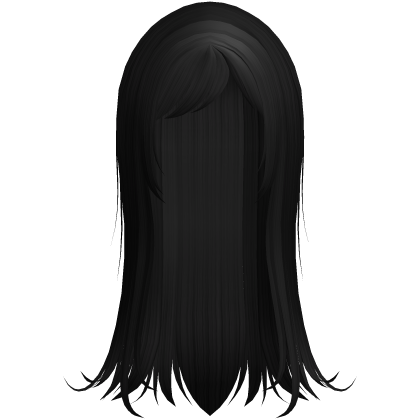 Wispy Straight Long Hair (Black) Roblox item