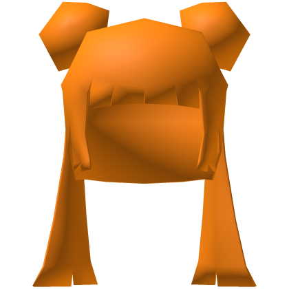 Low Poly Bun Twintails Hair Orange Roblox item